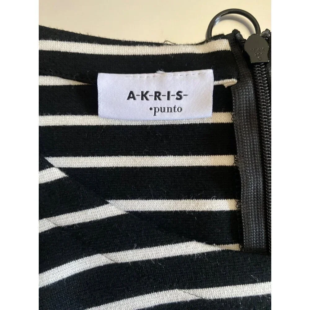 Akris Punto Black and White Short Sleeved Knit Top XS - Picture 3 of 6